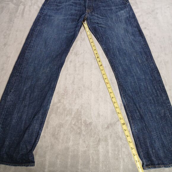 Levi's 501 Jeans Mens 36x34 Blue Button Fly Medium Wash Straight Classic Western - Picture 7 of 8
